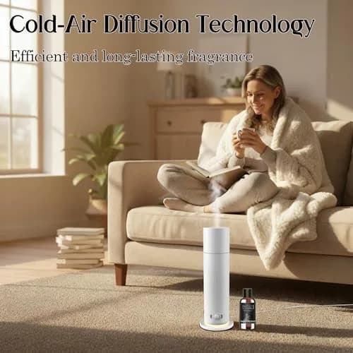 BAIESHIJI Waterless Essential Oil Diffuser 4x30ml | Large 1000 sq.ft Coverage, Hotel-Inspired Fragrance, Quiet & Pet Safe thumbnail 8