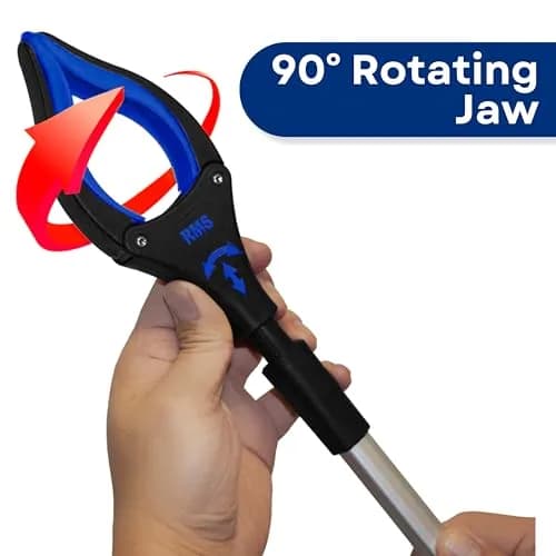 RMS 2 Pack 34 Inch Extra Long Reacher Grabber with Rotating Jaw | Mobility Aid for Seniors and Disabled thumbnail 8