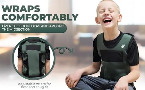 SENSORY4U Weighted Vest for Kids, Extra Large with 6 Removable Weights | Sensory Compression for School & Play thumbnail 5