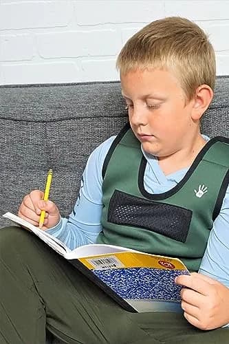 SENSORY4U Weighted Vest for Kids, Extra Large with 6 Removable Weights | Sensory Compression for School & Play thumbnail 3