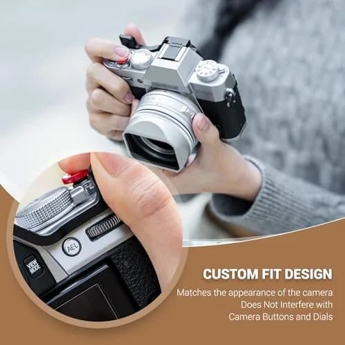 JJC Metal Thumb Grip & Shutter Button for Fuji X-T30 III II XT30 XT20,Black | Ergonomic Camera Accessory thumbnail 6