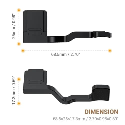 JJC Metal Thumb Grip & Shutter Button for Fuji X-T30III II XT30 XT20,Silver | Ergonomic Camera Accessory thumbnail 7