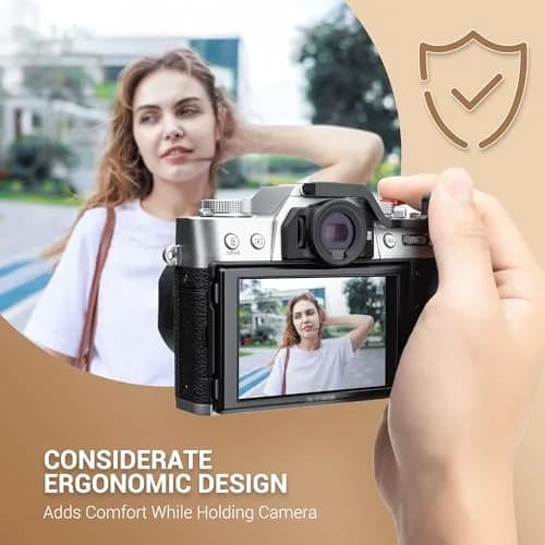 JJC Metal Thumb Grip & Shutter Button for Fuji X-T30III II XT30 XT20,Silver | Ergonomic Camera Accessory thumbnail 3