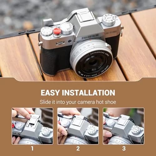 JJC Metal Thumb Grip & Shutter Button for Fuji X-T30III II XT30 XT20,Silver | Ergonomic Camera Accessory thumbnail 4