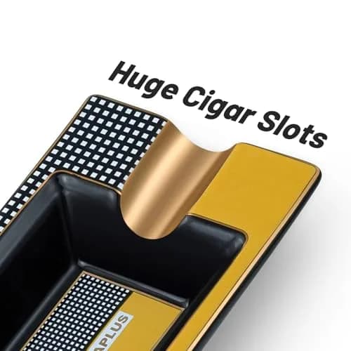 GUEVARA Cigar Ashtray Classic Black | Deep Basin, Sturdy & Stylish for Outdoors & Indoors thumbnail 3