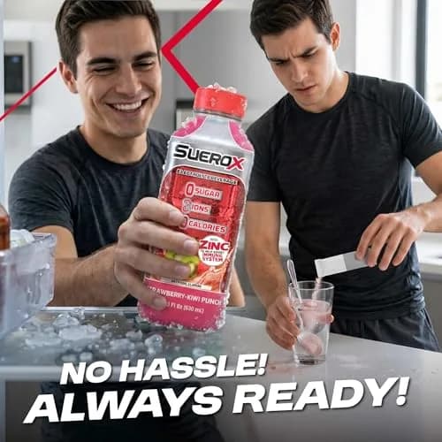 SueroX Sugar Free Electrolyte Drink, Grape Boost | Zero Sugar, Hydration & Recovery (21.3 Fl Oz, 3 Pack) thumbnail 5