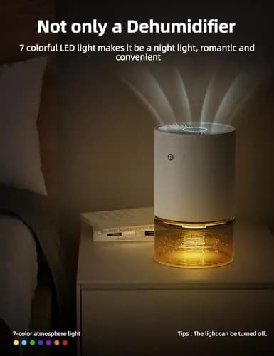 avylo 25oz Dehumidifier for Bedroom with Auto Shut Off, Ultra Quiet, White | Energy Saving, Compact & Safe thumbnail 5
