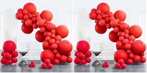 PartyWoo Red Balloons 100 pcs Assorted Sizes 5-18 Inch | Value Pack for Parties thumbnail 1