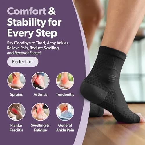 BraceAbility Neuropathy Socks (Pair) - Peripheral Neuritis Compression Diabetic Toeless Foot Sleeves for Nerve Damage Pain in Feet, Ankle Gout, Plantar Fasciitis Relief Brace for Men and Women (M - Teal) thumbnail 5