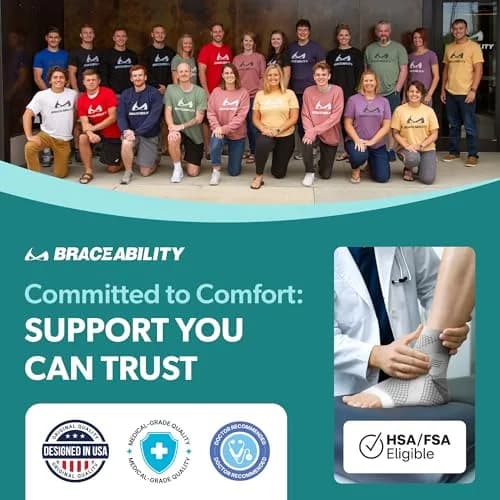 BraceAbility Neuropathy Socks (Pair) - Peripheral Neuritis Compression Diabetic Toeless Foot Sleeves for Nerve Damage Pain in Feet, Ankle Gout, Plantar Fasciitis Relief Brace for Men and Women (M - Teal) thumbnail 8