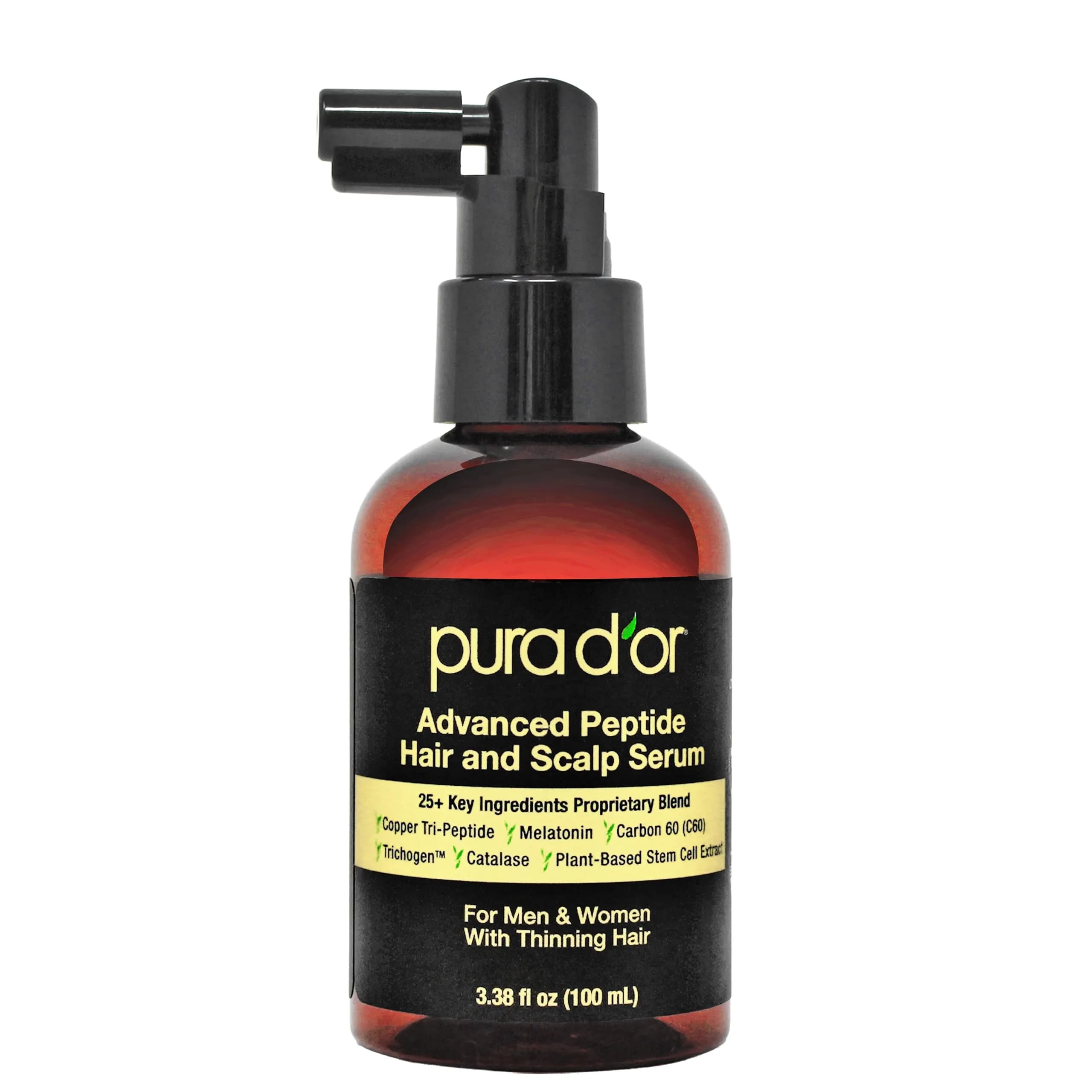 PURA D'OR Advanced Hair & Scalp Serum 99ml (3.3 Fl Oz) | Fuller Appearance Strands for Thinning Hair