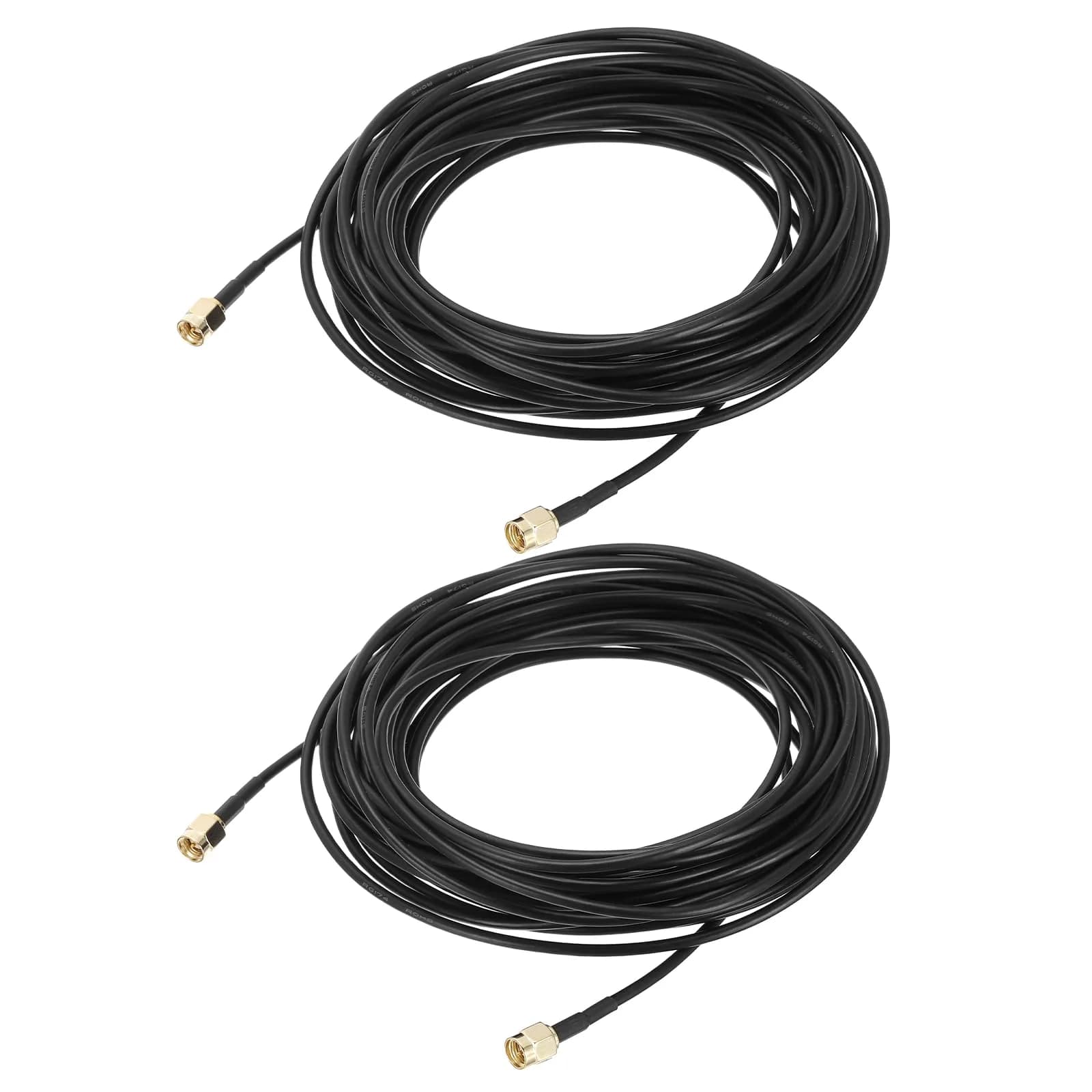 uxcell SMA Male to SMA Male Coaxial Cable 2 x 0.79m (2.6 Feet) RG174 50 Ohm | Low Loss Extension Cable — 29.5 Feet