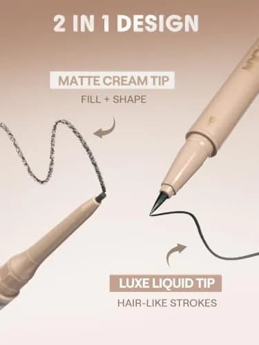 SHEGLAM Dual-Sided Eyebrow Pencil 03 Taupe | Waterproof Matte Cream & Liquid Pen thumbnail 5