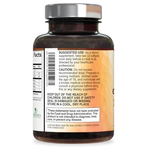 Nature's Nutrition Omega 3 Fish Oil 2400mg | Triple Strength Daily Supplement with EPA & DHA, Wild Caught, Lemon Flavor, 240 Softgels thumbnail 9