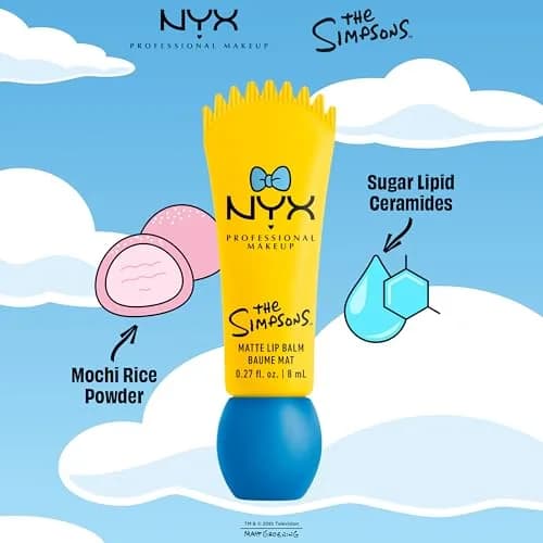 NYX PROFESSIONAL MAKEUP Simpson Smushy Matte Lip Balm, Buildable & Blurring, Vegan & Cruelty-Free - Peekaboo Blue (Clear) | Springfield Collaboration thumbnail 6