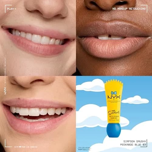 NYX PROFESSIONAL MAKEUP Simpson Smushy Matte Lip Balm, Buildable & Blurring, Vegan & Cruelty-Free - Peekaboo Blue (Clear) | Springfield Collaboration thumbnail 3