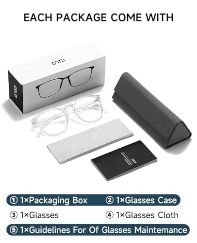 CNLO Blue Light Blocking Glasses Crystal | Anti-Blue Light Tinted Lenses thumbnail 5