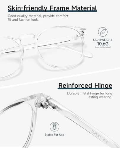 CNLO Blue Light Blocking Glasses Crystal | Anti-Blue Light Tinted Lenses thumbnail 6