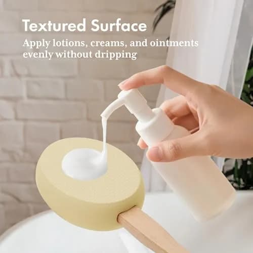 AmazerBath Lotion Applicator Yellow with 4 Replacement Pads | for Daily Living Aids thumbnail 3