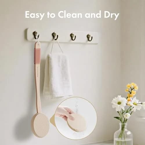 AmazerBath Lotion Applicator with 4 Replacement Pads & 17" Curved Handle | for Back & Feet thumbnail 4