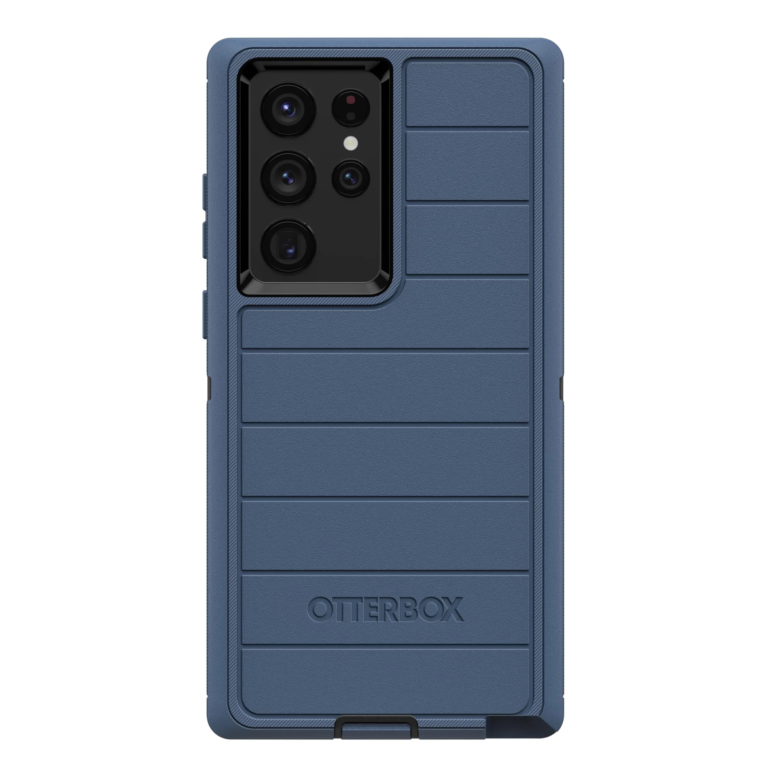 OtterBox Defender Series Pro Case for Samsung Galaxy S22 Ultra (Only) - Black | Microbial Defense Protection — Dark Tide (Blue & Black)