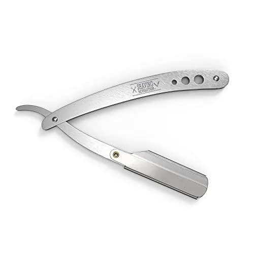 SHAVING REVOLUTION Straight Edge Barber Razor for Men - Professional Straight Blade Razor Kit with 100 Single Edge Blades (Pack of 2) thumbnail 4