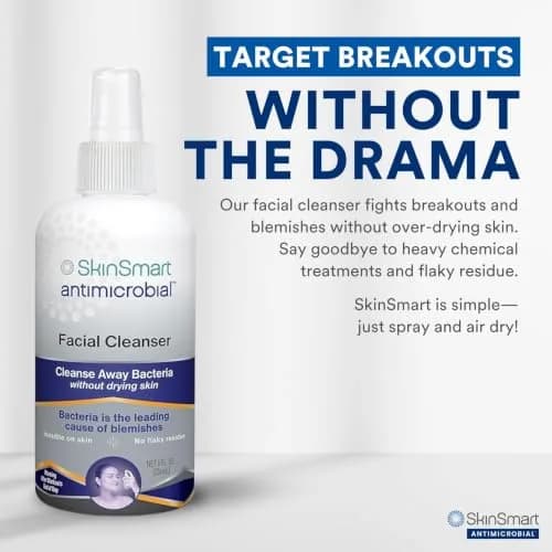 SkinSmart Antimicrobial Facial Cleanser Spray 200ml (2 Pack) | Targets Breakout Bacteria Without Drying thumbnail 3
