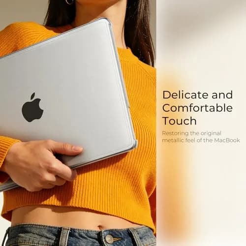 EooCoo Reinforced Anti-Crack Case for MacBook Air 13.6 inch M5-M2 Chip (2022-2026) | Shockproof Matte Clear Hard Shell thumbnail 9