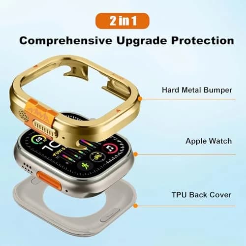 Suphart Apple Watch Ultra 4/3/2/1 Case 49mm | Rugged Metal Bumper & Back Protector thumbnail 2