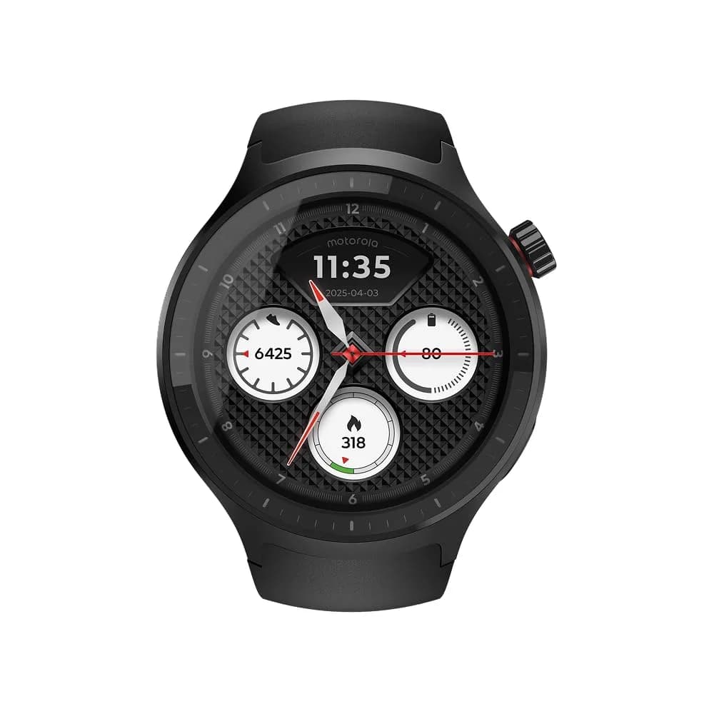 Motorola Moto Watch 47mm Stainless Steel | Sporty Wellness Tracker with Dual GPS - main product image