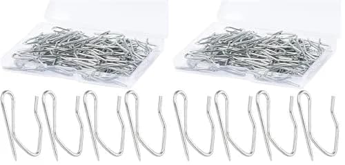 Sopito 1.2 Inches Curtain Hooks | Durable Stainless Steel, Rustproof, Pack of 58 thumbnail 1