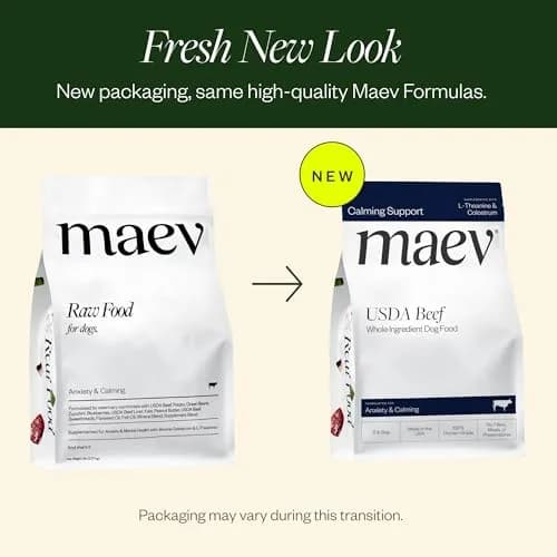 Maev Human-Grade Frozen Beef Dog Food 15 lb | Calming & Anxiety Support with Real Beef thumbnail 2