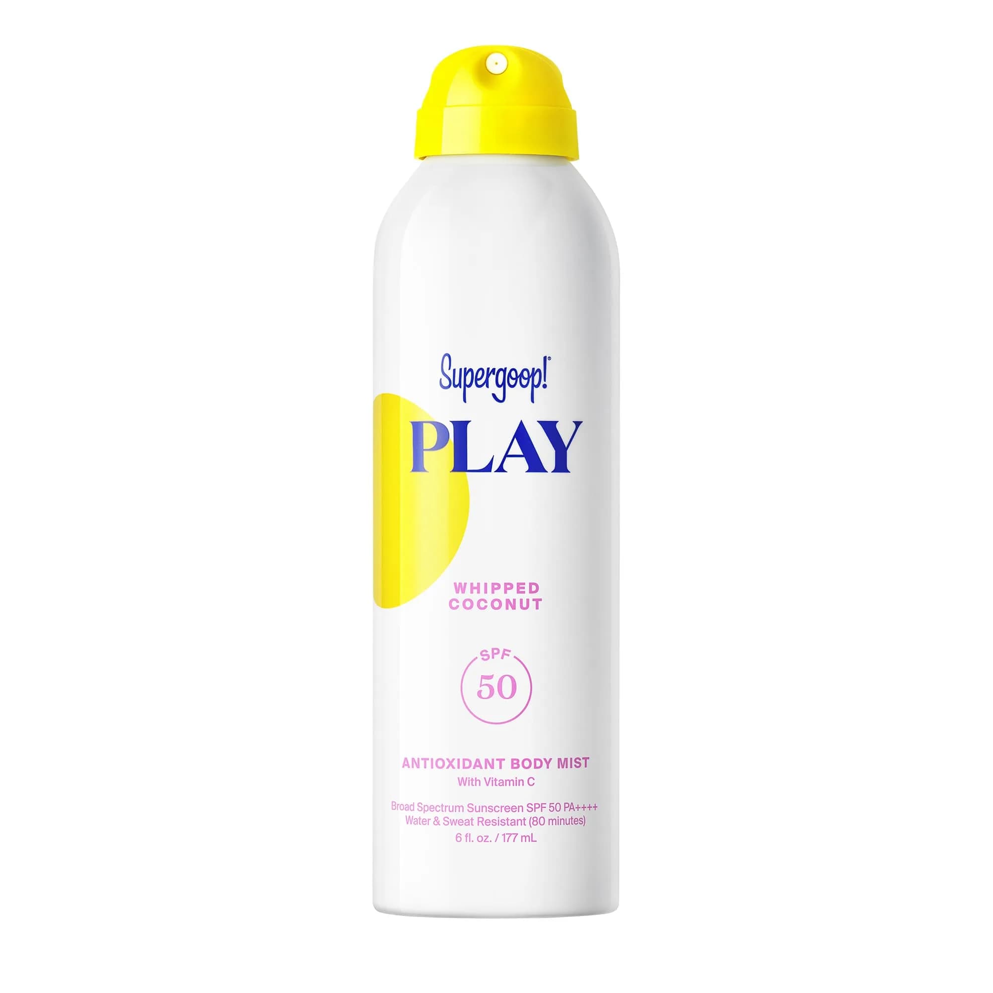 Supergoop! PLAY Antioxidant Body Mist SPF 50 PA++++ 177ml (6 fl oz) | Broad Spectrum Sunscreen Spray with Vitamin C - main product image