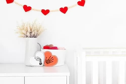 Pearhead Valentine's Day Baby Clean Touch Ink Pad Set with Heart Cards | 2.5" x 3.5" Ink Window thumbnail 8