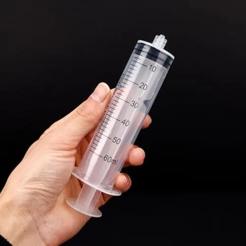 DEPEPE 60ml Plastic Syringe with 13in Tubing & Luer Connections (2-Pack, Transparent) | Sterile Lab Sample Injection thumbnail 4