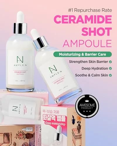 AMPLE:N Ceramide Shot Ampoule Chaekgado Edition 100ml (3.38 fl oz) | Korean Skincare Serum for Hydration & Barrier Support thumbnail 2