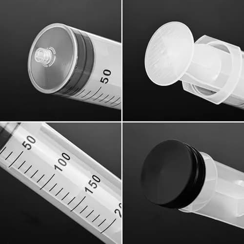 DEPEPE 200ml Large Plastic Syringe with 47in Tubing & Luer Connections (2-Pack, Transparent) thumbnail 4