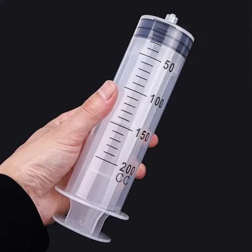 DEPEPE 200ml Large Plastic Syringe with 47in Tubing & Luer Connections (2-Pack, Transparent) thumbnail 5