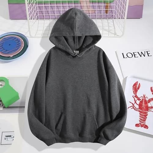 Maydear Custom Hoodie Unisex Pullover Sweatshirt Dark Gray | Personalized with Photo, Logo or Text, For Men & Women thumbnail 2