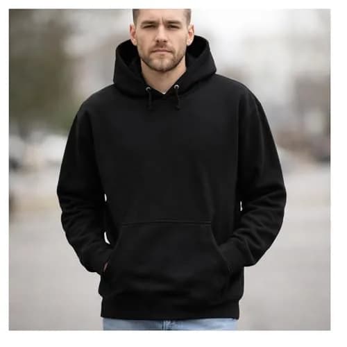 Maydear Custom Hoodie for Men & Women Unisex Pullover Sweatshirt with Kangaroo Pocket, Black thumbnail 2