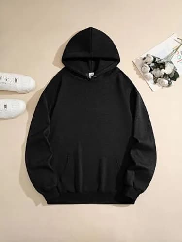 Maydear Custom Hoodie for Men & Women Unisex Pullover Sweatshirt with Kangaroo Pocket, Black thumbnail 3