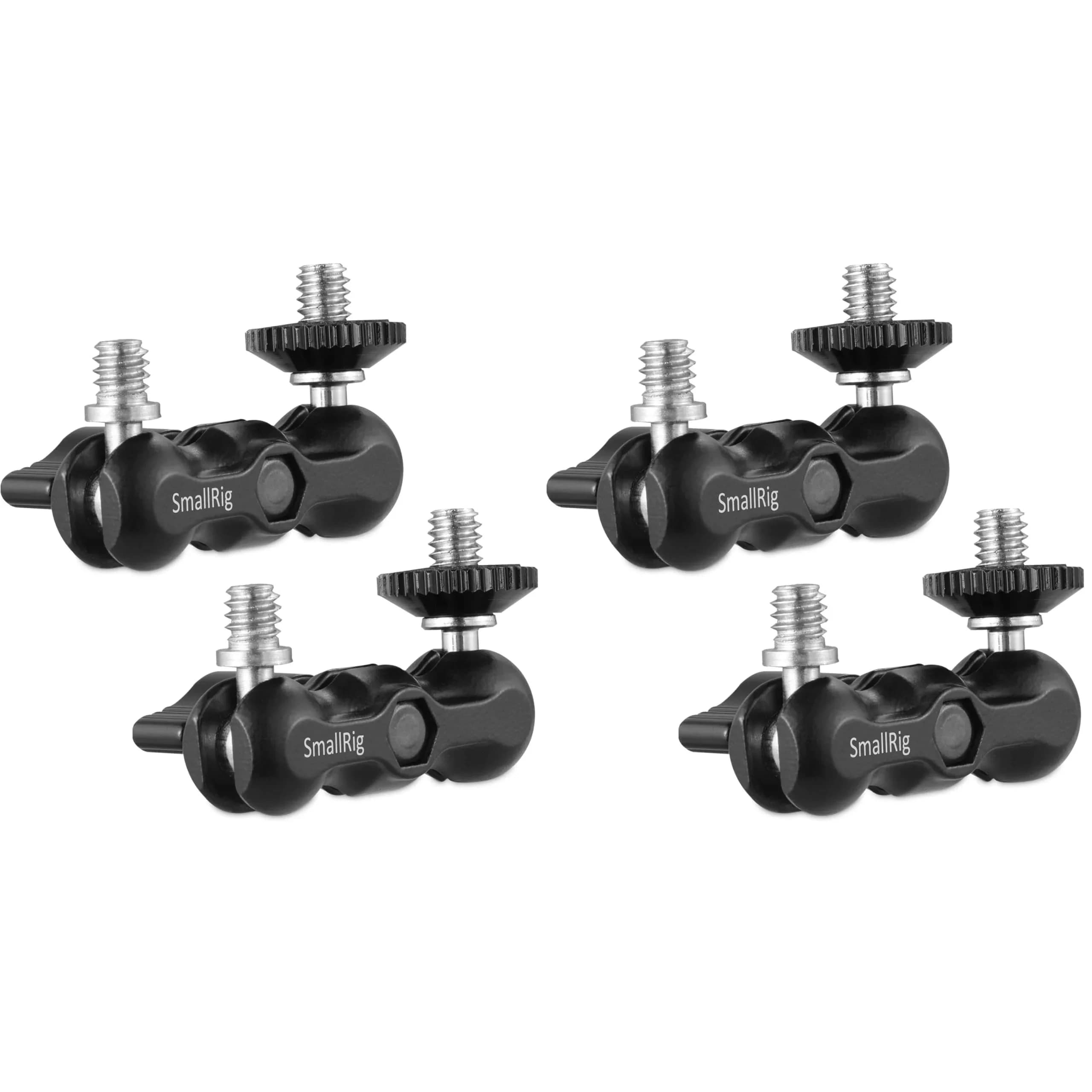 SMALLRIG Universal Magic Arm with Ballhead 2158 (2-Pack, Black) | 1/4" Screw Mounts for Camera Rigs