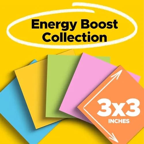 Post-it Super Sticky Notes, Energy Boost Collection, 1260 Sheets | 2X Sticking Power thumbnail 2