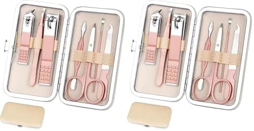 Aceoce Manicure Set Women Nail Clippers Kit 8 Piece | Professional Grooming Tools for Home & Travel thumbnail 1