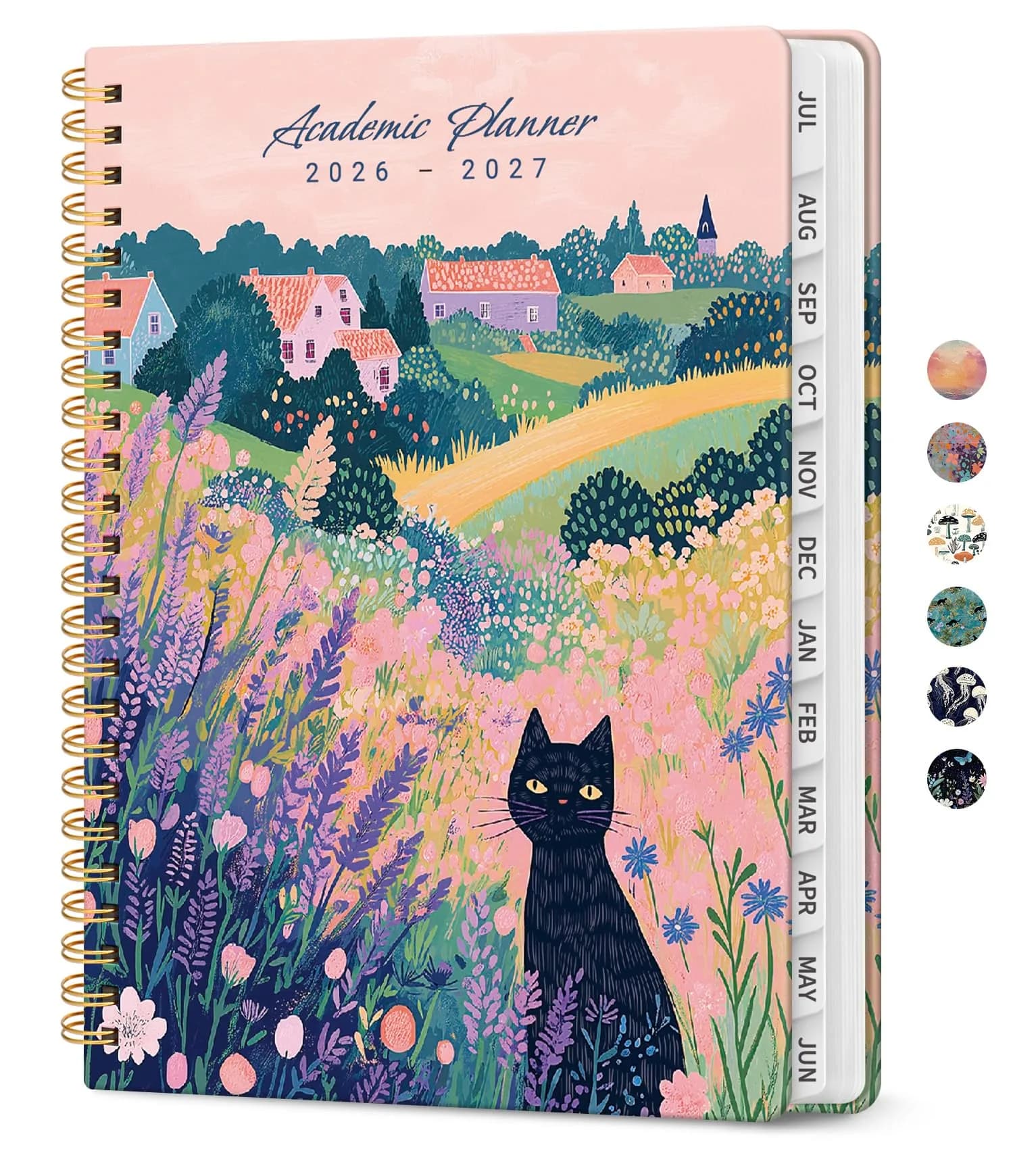Taja Academic Planner 2026-2027, Jul 2026-Jun 2027 Monthly & Weekly Calendar Planner (A5 Size, 6.3"x8.5") | Acid-Free Paper Planner