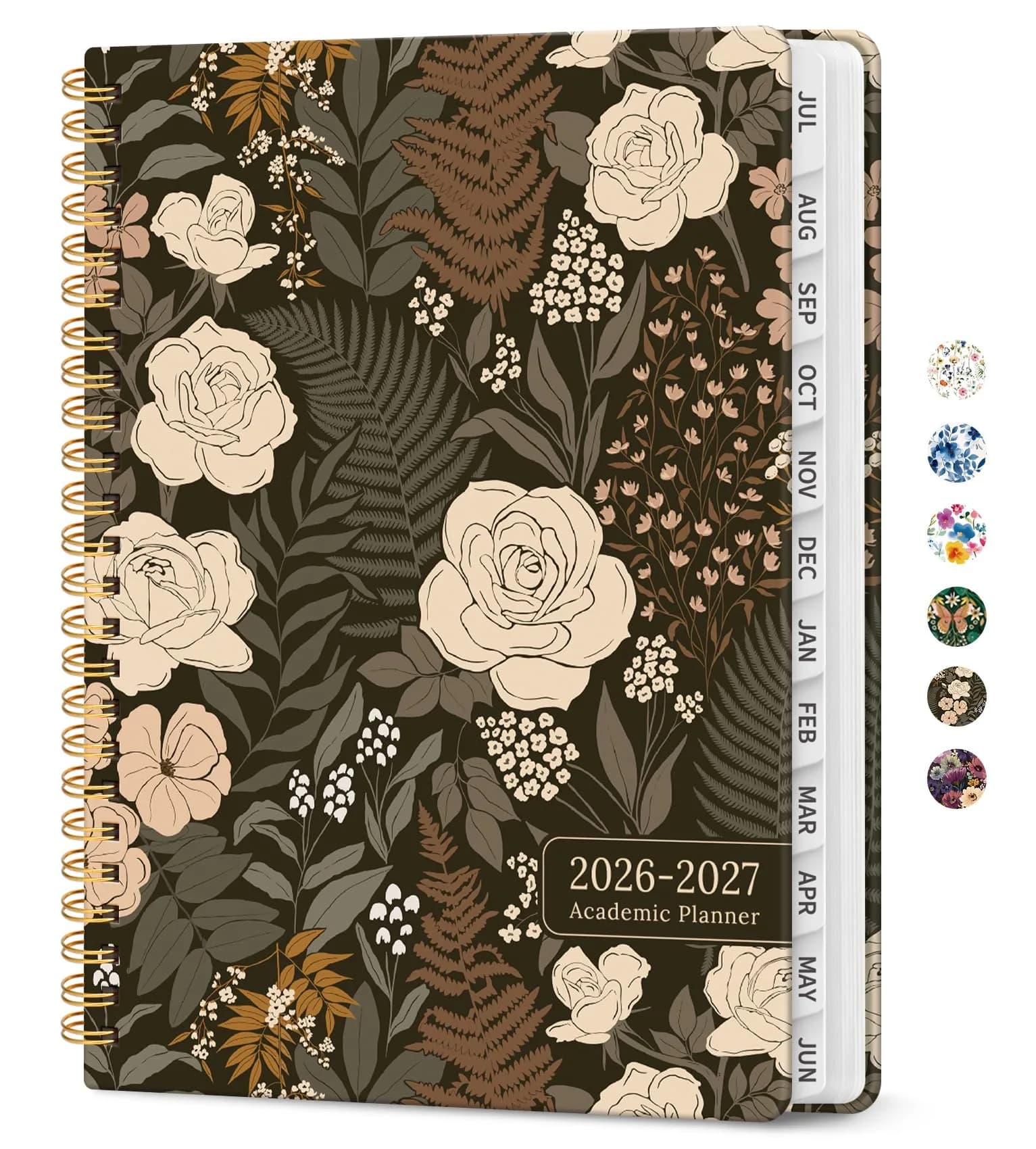 Taja Academic Planner 2026-2027, Jul 2026-Jun 2027 Monthly & Weekly Calendar Planner 28.5 cm (11 inches) | Acid-Free Paper Planner — C-Wild Rose / 8.5"x11"