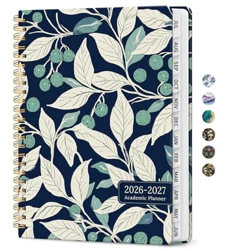 Taja Academic Planner 2026-2027, 6.3" x 8.5" (16.0 x 21.6 cm) | Monthly & Weekly Organizer for Students & Professionals thumbnail 1