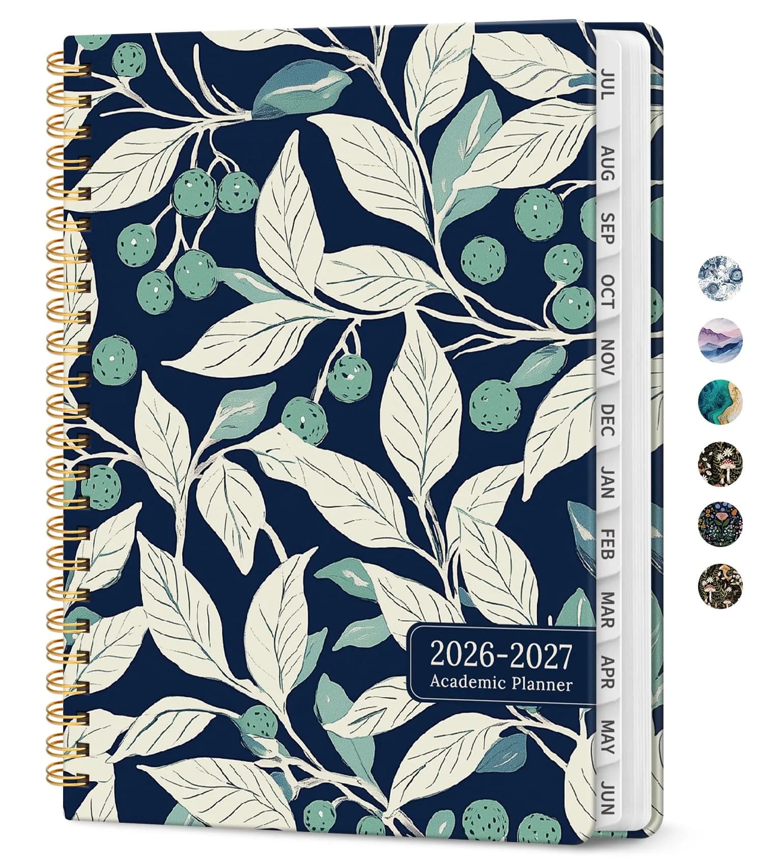 Taja Academic Planner 2026-2027, Jul 2026-Jun 2027 Monthly & Weekly Planner, 16.2cm x 21.8cm (6.3" x 8.5") | 12-Month Organizer for Students & Professionals — O-Botanic Berry