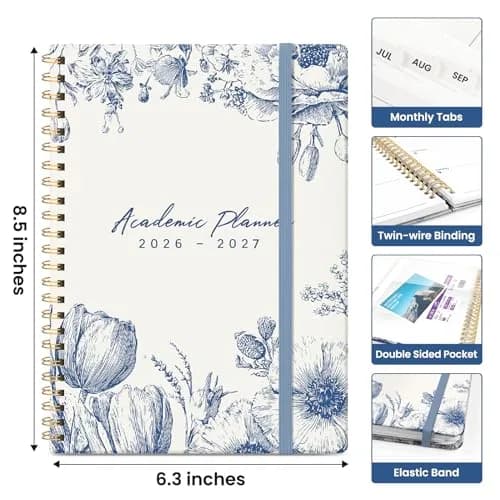Taja Academic Planner 2026-2027, Monthly & Weekly Jul 2026-Jun 2027 Planner, 16cm (6.3") x 21.7cm (8.5") | Organized Planning for Students & Professionals thumbnail 4