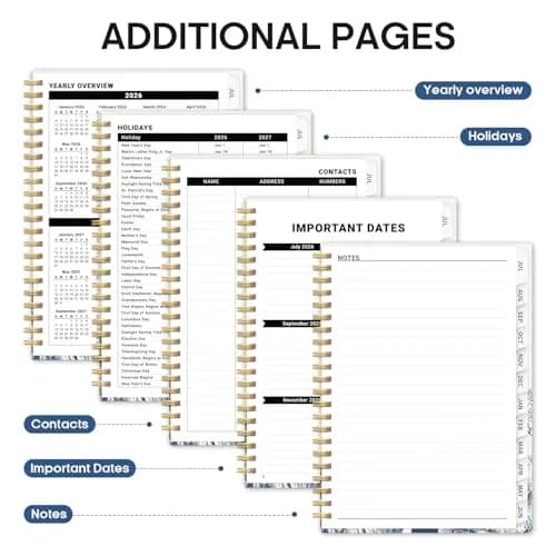 Taja Academic Planner 2026-2027, Monthly & Weekly Jul 2026-Jun 2027 Planner, 16cm (6.3") x 21.7cm (8.5") | Organized Planning for Students & Professionals thumbnail 5